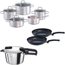Fissler Vitaquick Edition 4,5 Litre Düdüklü Tencere + Viseo Tencere ve Tava Seti