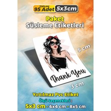 Sb Store Moda Kozmetik Ambalaj Hediye Paket Süsleme Etiketi  Model 87 - 95 Adet 5cm