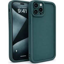 Fenza iPhone 16 Pro Uyumlu Kamera Çıkıntılı Yeşil Renkli Mat Silikon Telefon Kılıfı