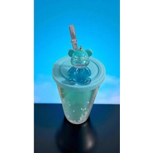 Famemus Accessory Ayıcıklı Işıksız Model Pipetli Matara Bardak