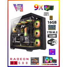 Gamepage X15 Ryzen 5 5500 16GB Ram 1tb M.2 SSD RX580 8gb Sıvı Soğutmalı Premium Oyuncu Bilgisayar