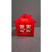Famemus Accessory Sevgililer Gününe Özel Ayıcıklı Güllü Işıklı ve Müzikli Biblo Boyut:17,5cm*12 cm
