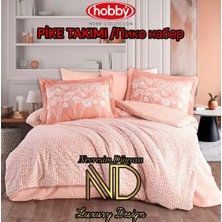 Clasy Hobby Poplin Pike Takımı Çift Kişilik Velura Terracota