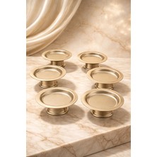 Ogeda Home 6'lı Ayaklı Gold Metal Lokumluk Seti- Metal Gold Kahve Yanı Lokumluk, Şekerlik