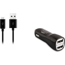 S-link SMG-444 2.1A Micro Usb Akıllı Telefonlar 2in1 Araba Şarjı ve Kablosu
