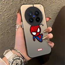 HONTINGA Vivo X200 Pro ile Uyumlu Kılıfı Silikon Kenar Sert Arka Düşüme Önleyici Basitlik Anti Düşme Kamera Korumali Spider Desen Telefon Kılıfı Kadın ve Erkek Için Uygundur K1-0839