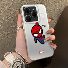 HONTINGA Tecno Spark 20 Pro ile Uyumlu Kılıfı Silikon Kenar Sert Arka Düşüme Önleyici Basitlik Anti Düşme Kamera Korumali Spider Desen Telefon Kılıfı Kadın ve Erkek Için Uygundur K1-0839