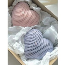 Çağıl Candles Kalp Petek Mum Seti | 2 Adet El Yapımı Dekoratif Mum | Sevgililer Günü |romantik Hediye