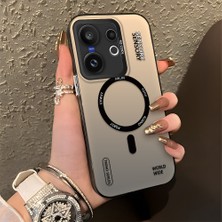 HONTINGA Vivo X200 Fe ile Uyumlu Kılıfı Silikon Kenar Sert Arka Düşüme Önleyici Basitlik Anti Düşme Kamera Korumali Yaratıcı Desen Telefon Kılıfı Kadın ve Erkek Için Uygundur K1-0841