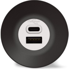 USB Şarj Cihazı 12V 24V Type-C Type-A Sanel SUC2AC-B