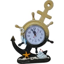 Famemus Accessory Yelken Marin Dekor Saat Biblo Hediyelik Ürün Boyut: 3cm