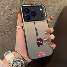HONTINGA iPhone 17 Pro Max ile Uyumlu Kılıfı Silikon Kenar Sert Arka Düşüme Önleyici Basitlik Anti Düşme Kamera Korumali Spider Man Desen Telefon Kılıfı Kadın ve Erkek Için Uygundur K1-0835