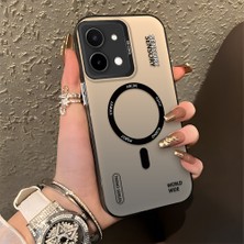 HONTINGA Vivo Y28 ile Uyumlu Kılıfı Silikon Kenar Sert Arka Düşüme Önleyici Basitlik Anti Düşme Kamera Korumali Yaratıcı Desen Telefon Kılıfı Kadın ve Erkek Için Uygundur K1-0841