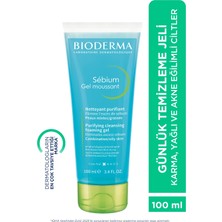Bioderma Sebium Çinko İçerikli Arındırıcı Yüz Temizleme Jeli 100 ml – Karma ve Yağlı Ciltler için Akne ve Siyah Nokta Karşıtı