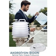 Tios Shop Krm Akordiyon Bidon - Katlanabilir Lüks Su Taşıma Ünitesi | 10L Şeffaf Tasarım 722568 Krm