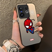 HONTINGA Vivo X200 Fe ile Uyumlu Kılıfı Silikon Kenar Sert Arka Düşüme Önleyici Basitlik Anti Düşme Kamera Korumali Spider Desen Telefon Kılıfı Kadın ve Erkek Için Uygundur K1-0839