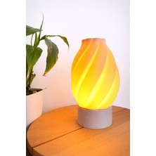 Wooden Touch Flamea Dekoratif Masa Lambası Taş Taban