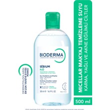 Sebium H2O Karma, Yağlı ve Akne Eğilimli Ciltler için Micellar Makyaj Temizleme Suyu 500 ml