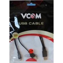 Vcom USB 2.0 2-Mini USB 5pin Black 0.3m