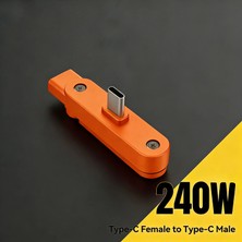 deyhome Katlanabilir Standlı Type-C to Type-C Adaptör | Taşınabilir Mini Dock Şarj & Veri Dönüştürücü (Anahtarlık Tasarım)