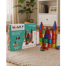Twotoys 72 Parça 7.5 cm Manyetik Yapı Blokları ve Manyetik Duvar Panosu - Eğitici Oyuncak
