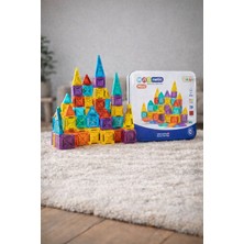 Twotoys 78 Parça 3,75 cm Mini Manyetik Yapı Blokları ve Manyetik Duvar Panosu - Eğitici Oyuncak
