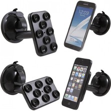 Practika Araç Içi Telefon-Tablet-Navigasyon Tutucu-(8 Vantuzlu Döner Başlıklı)