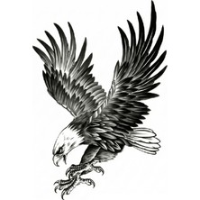 Practika Kartal Geçici Dövme Şablonu Büyük Boy