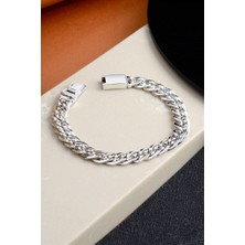 İnnuendo Jewelry 925 Ayar Gümüş Kalın Halka Zincir Erkek Bileklik