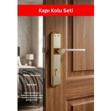 Zeraf Ev Lüks Zarafet Alüminyum Gizem Aynalı Kapı Kolu (Kapı Kulbu) Altın - Saten