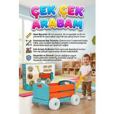 Farbu Oyuncak Çek Çek Arabam 4 Tekerli Katlanabilir Taşıma ve Depolama Amaçlı Kullanılabilir Oyuncak Turuncu Araba