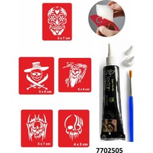 Airbrush Tattoo Hint Kınası ve Şablonla Geçici Dövme Yapma Seti Set 17