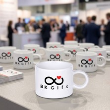 BK Gift Bk Kurumsal Promosyon Logolu Porselen Motto Fincan(10 Adet) – Çift Taraflı Baskılı 150 ml Fincan