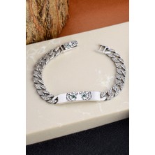 İnnuendo Jewelry 925 Ayar Gümüş Kaplan Figürlü Erkek Bileklik