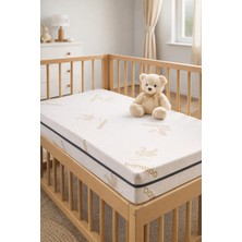 Artex 10CM Süngerli Bebek Çocuk Beşik Yatağı Bambu 70X130 Yıkanabilir Kılıflı Park Yatak Oyun Parkı