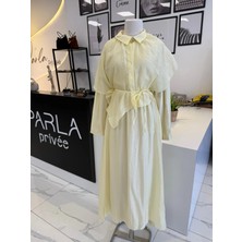 Parla Prive Beli Lastikli Şal Detaylı Takım