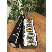 Aygan Store 8 Çift Unisex Renkli Desenli Soket Çorap Desenli Beyaz Kolej Çoraplar 8 Adet