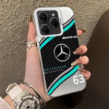HONTINGA Tecno Spark 20 Pro ile Uyumlu Kılıfı Silikon Kenar Sert Arka Düşüme Önleyici Basitlik Anti Düşme Kamera Korumali Mercedes Desen Telefon Kılıfı Kadın ve Erkek Için Uygundur K1-1081