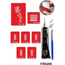 Airbrush Tattoo Hint Kınası ve Şablonla Geçici Dövme Yapma Seti Set 26