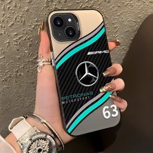 HONTINGA iPhone 14 ile Uyumlu Kılıfı Silikon Kenar Sert Arka Düşüme Önleyici Basitlik Anti Düşme Kamera Korumali Mercedes Desen Telefon Kılıfı Kadın ve Erkek Için Uygundur K1-1081