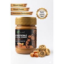Proteinli Fıstık Ezmesi (Karamel) | Fıstık Proteini, Maca Kökü Tozu ve Kakaolu | 325 gr