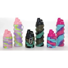 Midas Toptan Home Katlanabilir Portatif Silikon Su Şişesi 500 ml Model 2