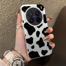 HONTINGA Vivo X200 Pro ile Uyumlu Kılıfı Silikon Kenar Sert Arka Düşüme Önleyici Basitlik Anti Düşme Kamera Korumali Inek Desen Telefon Kılıfı Kadın ve Erkek Için Uygundur K1-1085