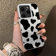 HONTINGA Tecno Spark 20 Pro 5g ile Uyumlu Kılıfı Silikon Kenar Sert Arka Düşüme Önleyici Basitlik Anti Düşme Kamera Korumali Inek Desen Telefon Kılıfı Kadın ve Erkek Için Uygundur K1-1085