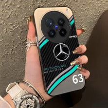 HONTINGA Vivo X200 Pro ile Uyumlu Kılıfı Silikon Kenar Sert Arka Düşüme Önleyici Basitlik Anti Düşme Kamera Korumali Mercedes Desen Telefon Kılıfı Kadın ve Erkek Için Uygundur K1-1081