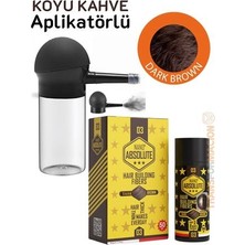 MidasTech Hsnet Aplikatörlü Saç Dolgunlaştırıcı Fiber Topik Toz Koyu Ton Kahverengi  Midiastech