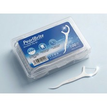 Pearl Brite Kürdanlı Diş İpi 100 Adet Beyazlatıcı Özellikli Aromasız Diş Plağını Temizler