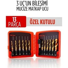MidasTech Mucize Hss 13'lü Kombinasyon Matkap Ucu Seti – Delme Havşa Diş Açma Tek Adımda  Midiastech