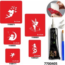 Airbrush Tattoo Hint Kınası ve Şablonla Geçici Dövme Yapma Seti Set 10
