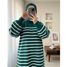 Moda Morfo Yarım Boğazlı Triko Tunik -Zümrüt